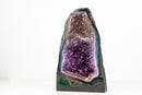 Rare Bi - Color Amethyst Geode with Blue Banded Agate – Dual Deep Purple & Lavender Druzy | 16lb - E2D Crystals & Minerals