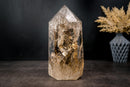 Genuine Honey Citrine Obelisk Point – Exceptional Water - Clear Interior & Natural Rainbows | Large 11 in / 14.5 lb - E2D Crystals & Minerals