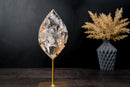 Gorgeous High - Grade Clear Quartz Flame Generator Sculpture on Custom Stand – Hand - Carved Crystal, 11.5 in / 3.9 lb - E2D Crystals & Minerals