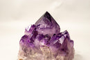 Brazilian Amethyst Cluster Specimen with AAA Deep Purple Druzy Points – 2.6 kg (6 lb) - E2D Crystals & Minerals