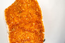 Tall Statement Citrine Cluster on Stand with Deep Orange Druzy – 29 in, 21 lb - E2D Crystals & Minerals
