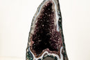 Rare Amethyst Geode Cathedral with White Agate Frame – Deep Purple Brazilian Amethyst | 28lb - E2D Crystals & Minerals