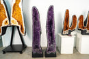 Pair of X - Tall 5 ft Purple Amethyst Cathedral Geodes with Sugar Druzy - E2D Crystals & Minerals