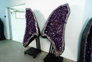 Giant 7.3 ft Purple Amethyst Geode Wings with Large Crystal Points - E2D Crystals & Minerals