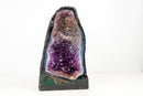 Rare Bi - Color Amethyst Geode with Blue Banded Agate – Dual Deep Purple & Lavender Druzy | 16lb - E2D Crystals & Minerals