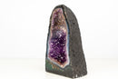 Rare Bi - Color Amethyst Geode with Blue Banded Agate – Dual Deep Purple & Lavender Druzy | 16lb - E2D Crystals & Minerals
