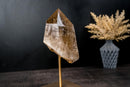 Genuine Natural Citrine Point – Light Honey Citrine with Rainbows, 12.5 in Tall, 9 lb - E2D Crystals & Minerals