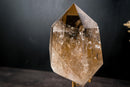 Genuine Natural Citrine Point – Light Honey Citrine with Rainbows, 12.5 in Tall, 9 lb - E2D Crystals & Minerals