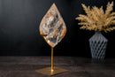 Gorgeous High - Grade Clear Quartz Flame Generator Sculpture on Custom Stand – Hand - Carved Crystal, 11.5 in / 3.9 lb - E2D Crystals & Minerals