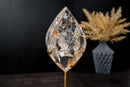 Gorgeous High - Grade Clear Quartz Flame Generator Sculpture on Custom Stand – Hand - Carved Crystal, 11.5 in / 3.9 lb - E2D Crystals & Minerals