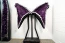 Giant 6.6 Ft. Purple Amethyst Geode Wings with Sparkly Crystal Points - E2D Crystals & Minerals