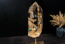 Epic X - Large Natural Citrine Quartz Crystal – AAA - Grade Water - Clear Yellow Quartz, 28 lb · 23 in Genuine Untreated Citrine - E2D Crystals & Minerals