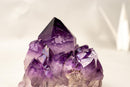 Brazilian Amethyst Cluster Specimen with AAA Deep Purple Druzy Points – 2.6 kg (6 lb) - E2D Crystals & Minerals