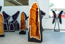 Monumental Citrine Cathedral Geode with Large Stalactite Formations - E2D Crystals & Minerals