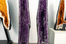 Pair of X - Tall 5 ft Purple Amethyst Cathedral Geodes with Sugar Druzy - E2D Crystals & Minerals