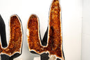 Twin - Tower Citrine Geode Pair with Deep Orange Druzy - E2D Crystals & Minerals