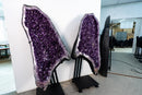 Giant 7.3 ft Purple Amethyst Geode Wings with Large Crystal Points - E2D Crystals & Minerals