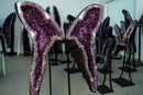 Purple Amethyst Geode Wings – Symmetrical Long - Tailed Butterfly Formation - E2D Crystals & Minerals