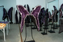 Purple Amethyst Geode Wings – Symmetrical Long - Tailed Butterfly Formation - E2D Crystals & Minerals