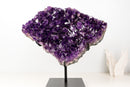Large Saturated Rich Purple Amethyst Cluster with All - Natural Druzy - E2D Crystals & Minerals