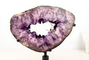 Deep Purple Amethyst Geode Portal with Rare Calcite - E2D Crystals & Minerals