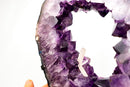 Amethyst Portal with Rich Deep Purple Druzy and Calcite Inclusions - E2D Crystals & Minerals