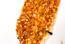 Tall Orange Citrine Cluster with Sparkling Druzy on Stand - E2D Crystals & Minerals