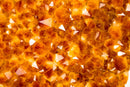Tall Orange Citrine Cluster with Sparkling Druzy on Stand - E2D Crystals & Minerals