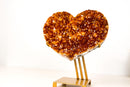AAA - Quality Citrine Heart with rare Madeira Orange Druzy - E2D Crystals & Minerals
