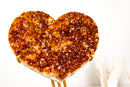 AAA - Quality Citrine Heart with rare Madeira Orange Druzy - E2D Crystals & Minerals