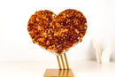 AAA - Quality Citrine Heart with rare Madeira Orange Druzy - E2D Crystals & Minerals
