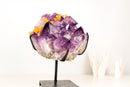 Brazilian Purple Amethyst Cluster with Yellow Calcite - E2D Crystals & Minerals