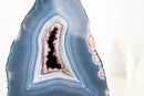 Rare Blue & White Lace Agate Geode with Amethyst Core - E2D Crystals & Minerals