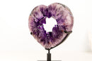 AAA - Grade Natural Rich Purple Amethyst Heart Portal with Large Druzy - E2D Crystals & Minerals