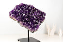 Large Saturated Rich Purple Amethyst Cluster with All - Natural Druzy - E2D Crystals & Minerals