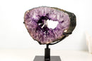Deep Purple Amethyst Geode Portal with Rare Calcite - E2D Crystals & Minerals