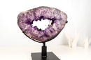 Deep Purple Amethyst Geode Portal with Rare Calcite - E2D Crystals & Minerals