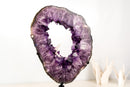 Amethyst Portal with Rich Deep Purple Druzy and Calcite Inclusions - E2D Crystals & Minerals