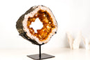 Rare Citrine Geode Portal with Crown Formation and AAA Golden - Orange Druzy - E2D Crystals & Minerals