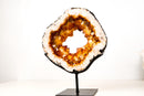 Rare Citrine Geode Portal with Crown Formation and AAA Golden - Orange Druzy - E2D Crystals & Minerals