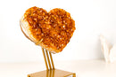 AAA - Quality Citrine Heart with Golden Orange Druzy - Large Raw Ethical Crystal (12.6 lb) - E2D Crystals & Minerals