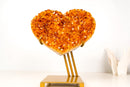 AAA - Quality Citrine Heart with Golden Orange Druzy - Large Raw Ethical Crystal (12.6 lb) - E2D Crystals & Minerals