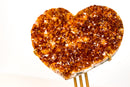 AAA - Quality Citrine Heart with rare Madeira Orange Druzy - E2D Crystals & Minerals