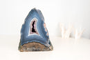 Rare Blue & White Lace Agate Geode with Amethyst Core - E2D Crystals & Minerals