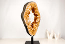 Large Citrine Geode Portal with Vibrant Madeira Druzy, Dual - Sided - E2D Crystals & Minerals