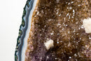 Tall Blue Lace Agate Cathedral Geode with Lavender Amethyst Druzy, Calcite & Cacoxenite (19 in, 34 lb) - E2D Crystals & Minerals