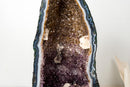 Tall Blue Lace Agate Cathedral Geode with Lavender Amethyst Druzy, Calcite & Cacoxenite (19 in, 38 lb) - E2D Crystals & Minerals