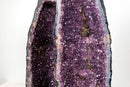 Pair of Tall Amethyst Cathedral Geodes - Sculptural Formation with Purple Druzy (27 in / 58 Lb) - E2D Crystals & Minerals