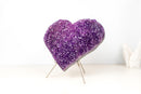 Large Sparkly Amethyst Heart with Deep Violet - Purple Druzy (10.5 lb) - E2D Crystals & Minerals