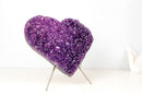 Large Sparkly Amethyst Heart with Deep Violet - Purple Druzy (10.5 lb) - E2D Crystals & Minerals